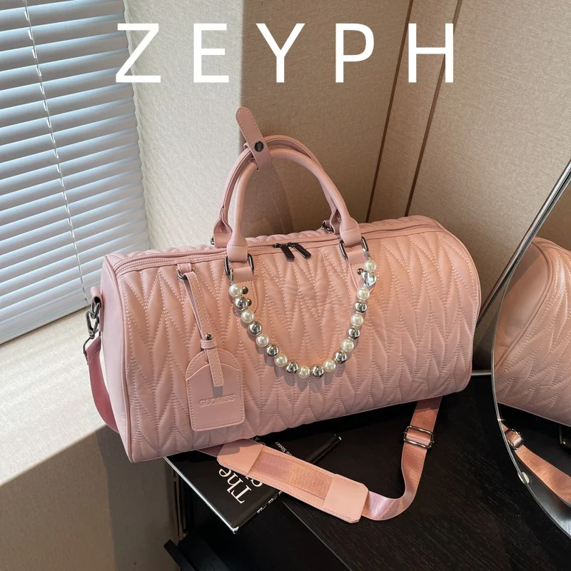 

Zeyph Fashionable Large Capacity PU Texture Handheld Single Shoulder Bag Solid Color
