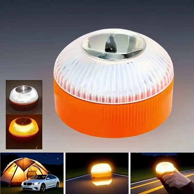1/2PC Led Car Emergency Light V16 Flashing Light Magnetic Induction Road Accident Light Portable Strobe Warning Light