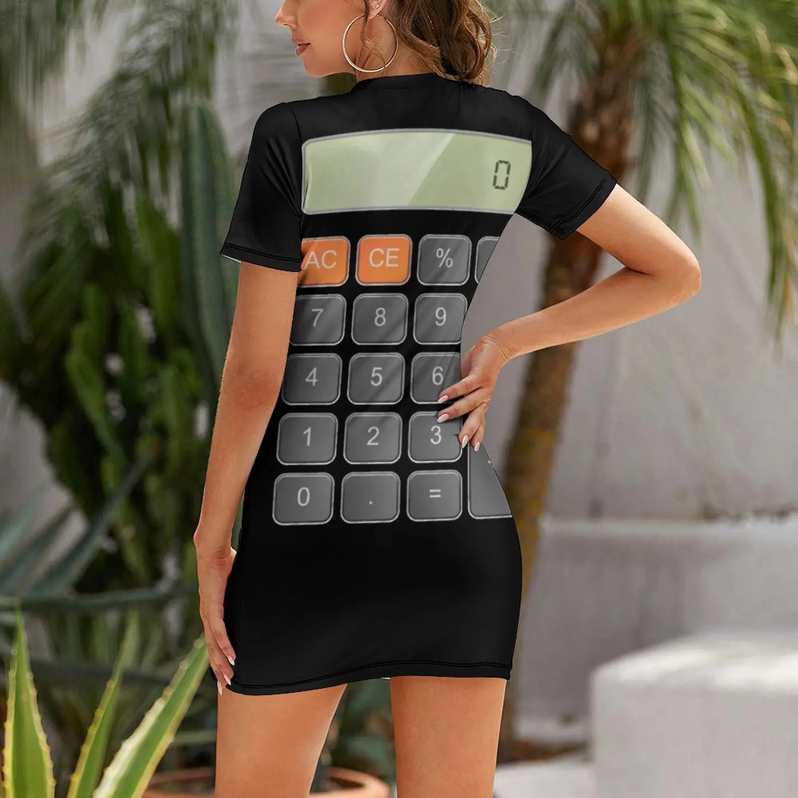 Cool Funny Calculator Party en Halloween Kostuum Ontwerp Korte Mouwen Jurk jurk vrouwen elegante luxe Feestjurken Jurk