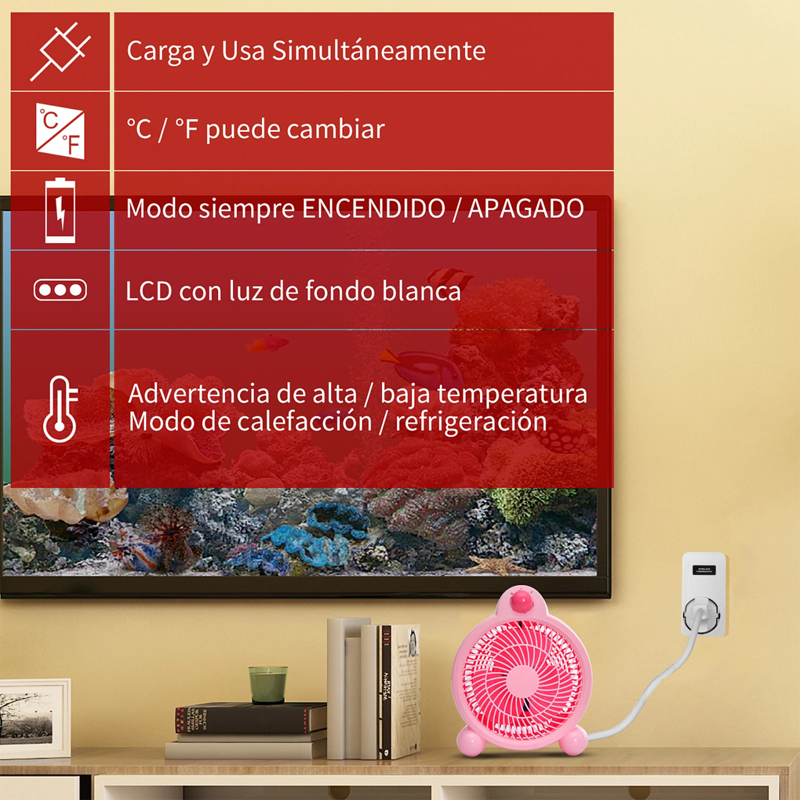 

Wireless Temperature Control Socket Smart Thermostat Programmable Home Multi Channels Automatic Temp Controller