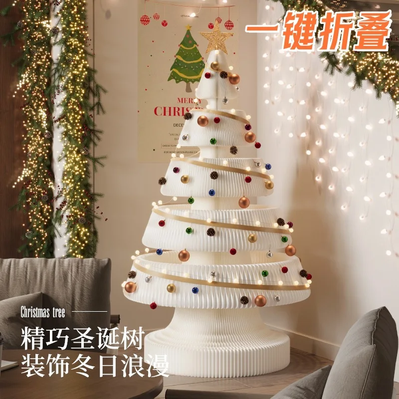 

Atmosphere: Christmas Tree Sense Large Christmas Foldable Christmas Tree Paper Props Paper Home Decoration Decoration Scene