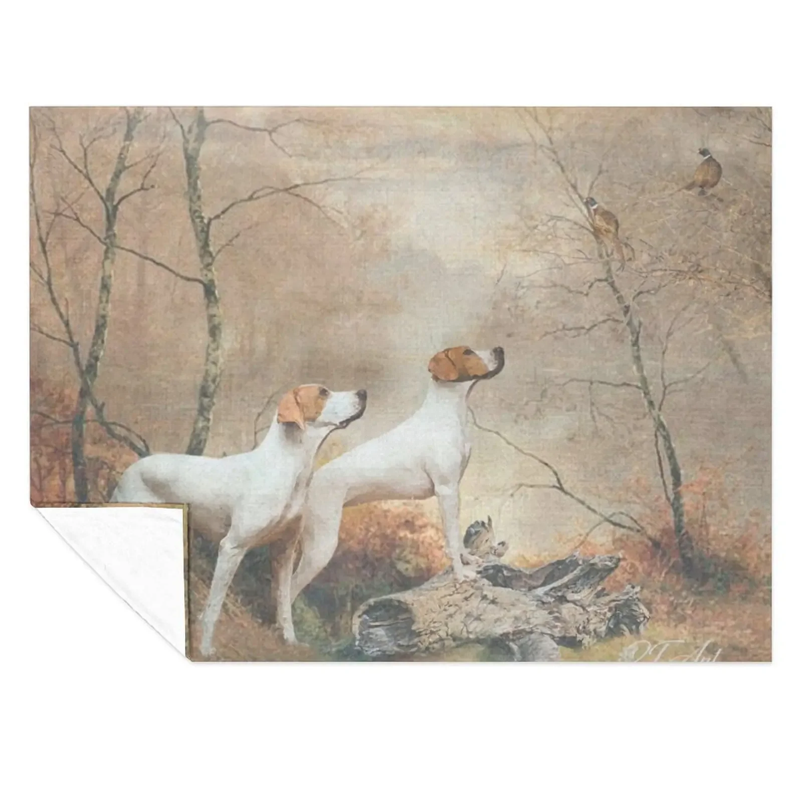 

English Pointer is hunting the Pheasants Throw Blanket Sofa Quilt anime Hairys Blankets For Sofas Blankets