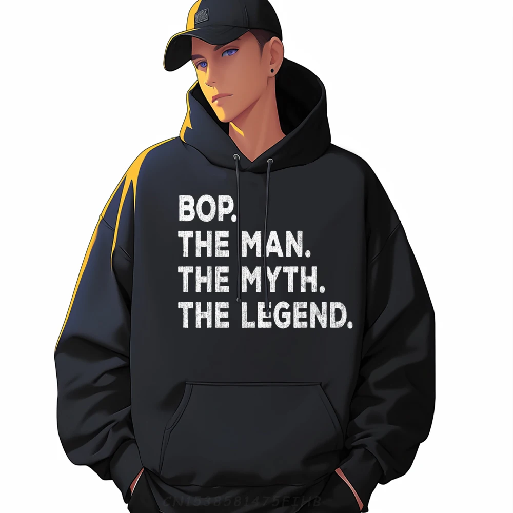 

Bop The Man The Myth The Legend Hoodies Latest Round Collar Leisure Long Sleeve Men's Sweatshirt Outdoor Pullover