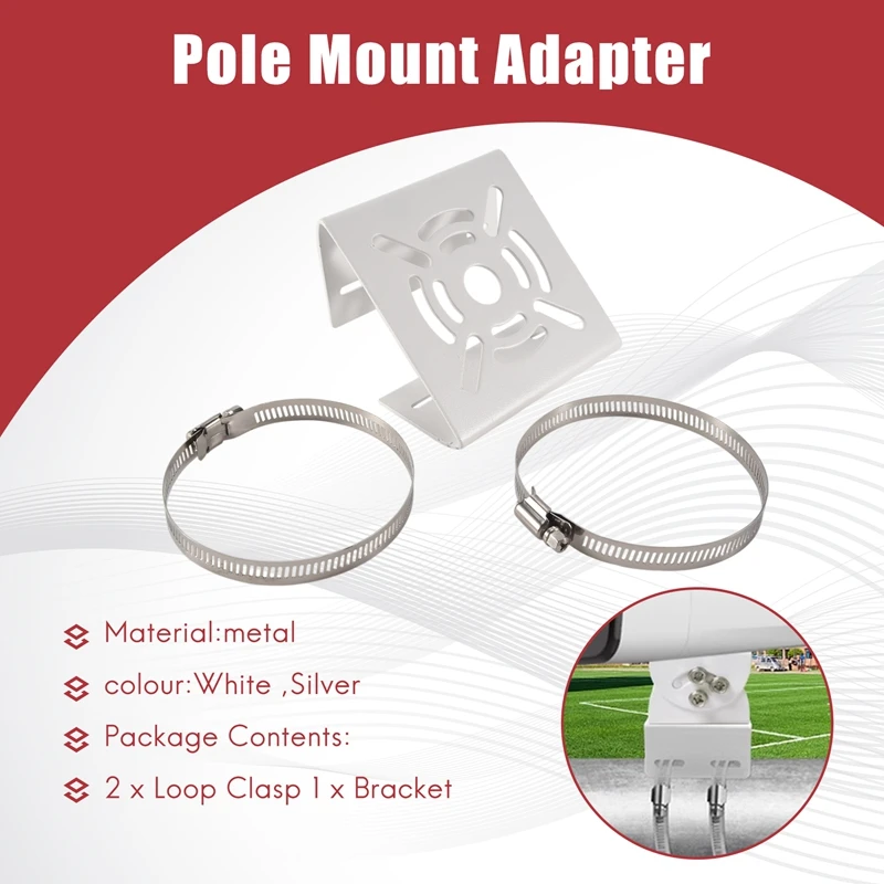 Universal Vertical Pole Mount Adapter, With 2 Loops, Wall Mounting Loop Bracket