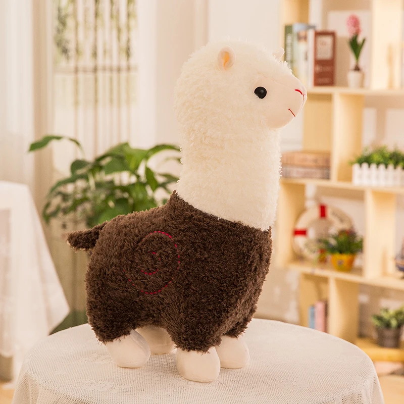 28cm Alpaca Soft Plush Toy Cute Animal Standing Alpaca Stuffed Plushies Home Ornament Birthday Gifts For Kids Girls Boys