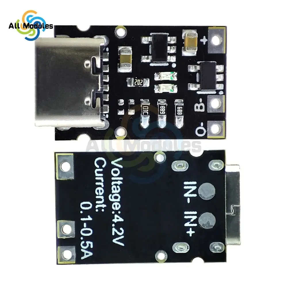 Charging Module Battery Charging Board with Battery Protection BMS 5V Type-C Lithium Battery Charge Module