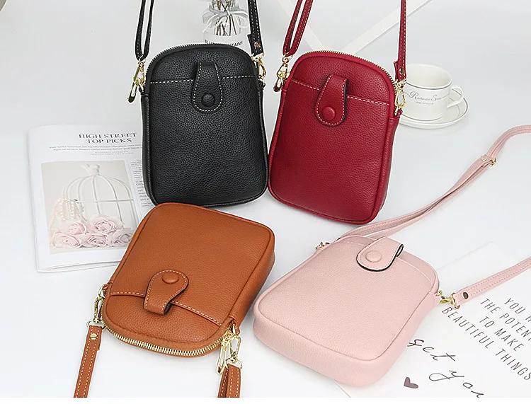 Modische Handytasche Damen Umhängetasche Einschultrige Mini Quadratische Tasche Kartenhalter Tragbare PU-Leder Geldbörse – Detail 1