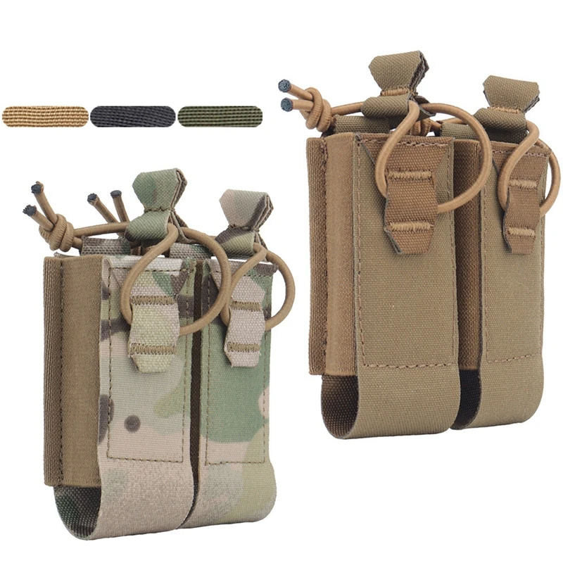 

Tactical Double Magazine Pouch DPMP Magazine Bag Outdoor Molle Flashlight Pouch Torch Holder Hunting Knife Holster Bag