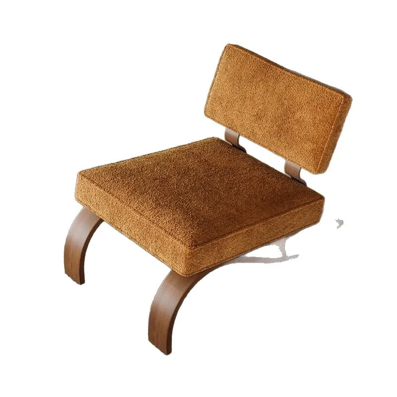 Wabi Sand Wind Single Sofa Chair Small Unit Single Chair Living Room Home Designer Creative Sleigh Shaping Leisure Chair