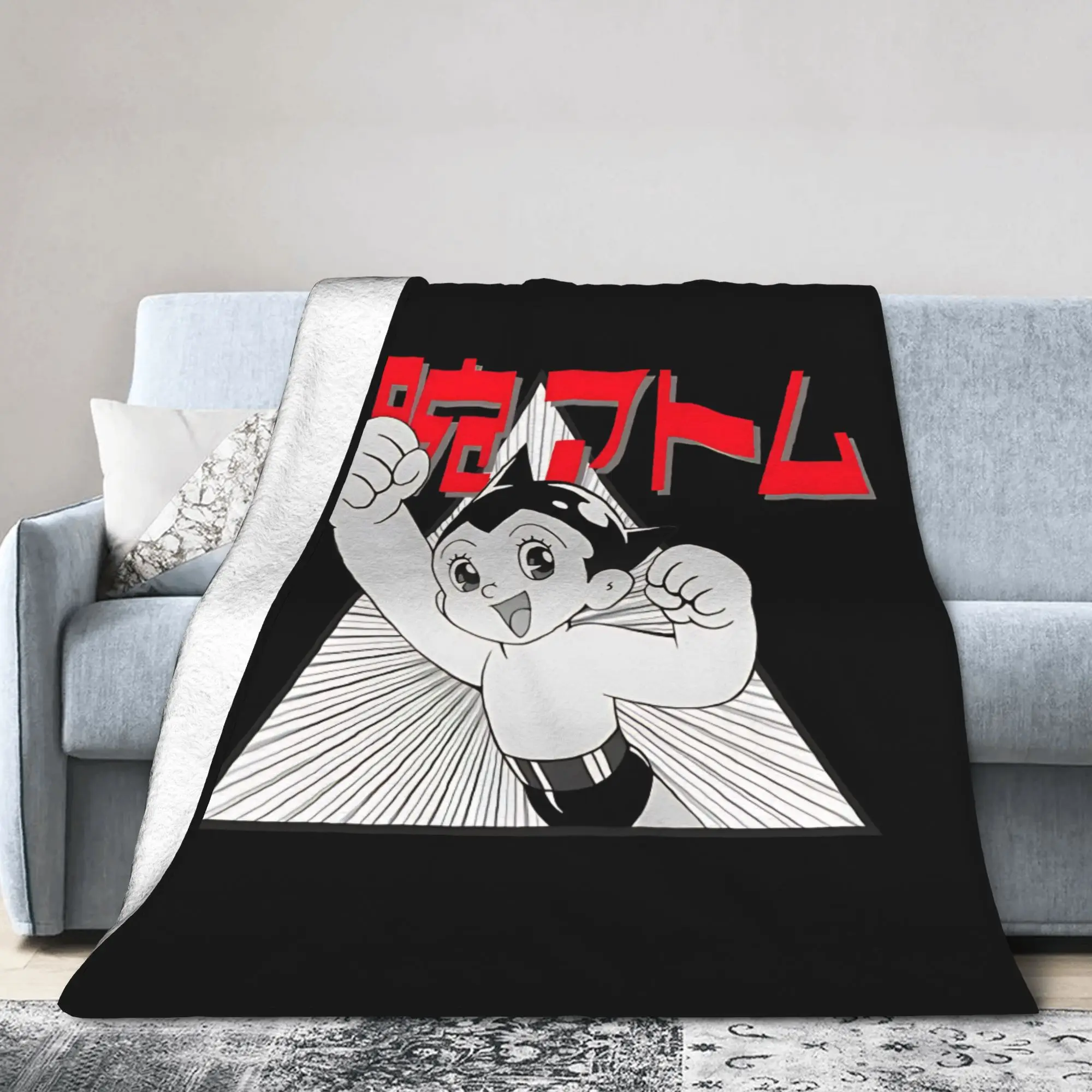Astroboy Tetsuwan Atomu Coral Fleece Plush Throw Blankets Astro Boy Blankets for Home Couch Warm Bedspread