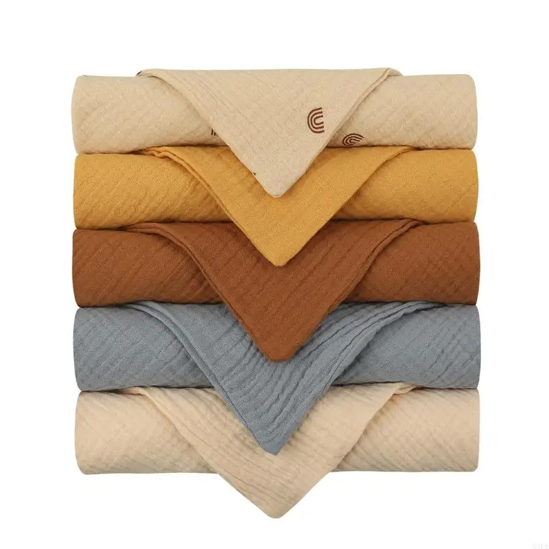 

Q1FE Baby Feeding Drool Bib Infants Saliva Towel Soft Cotton Burp Cloth for Newborn