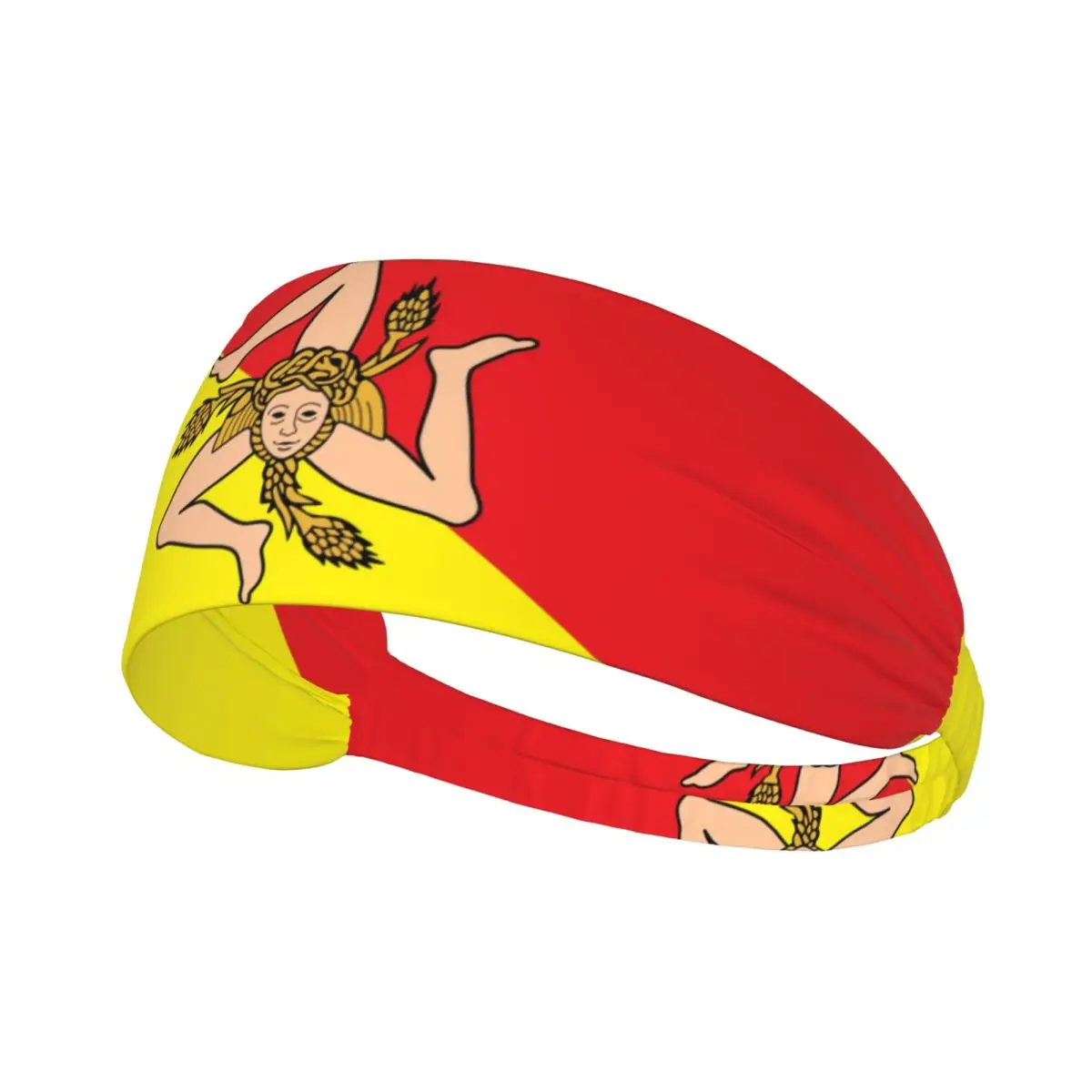 

Custom Italian Island Sicily Flag Training Sweatbands Women Men Non Slip Absorbent Sicilian Bandiera Headband Yoga