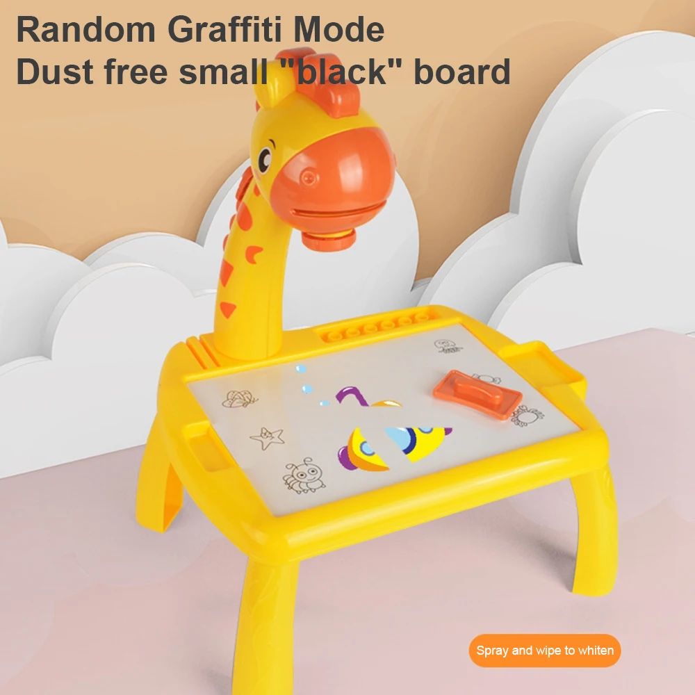 LED Projector Board Giraffe Hand Writing Painting Desk Children Drawing Table Kids Educational Learning Toys Gift Birthday Gift