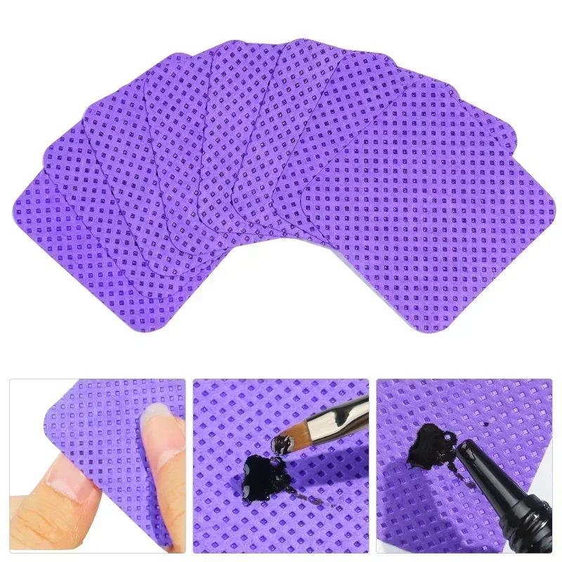 Lingettes non pelucheuses pour enlever le vernis à ongles, tampons dissolvants, livres absorbants, outil de manucure, feuille de coton, nouveau, 100-300 pièces