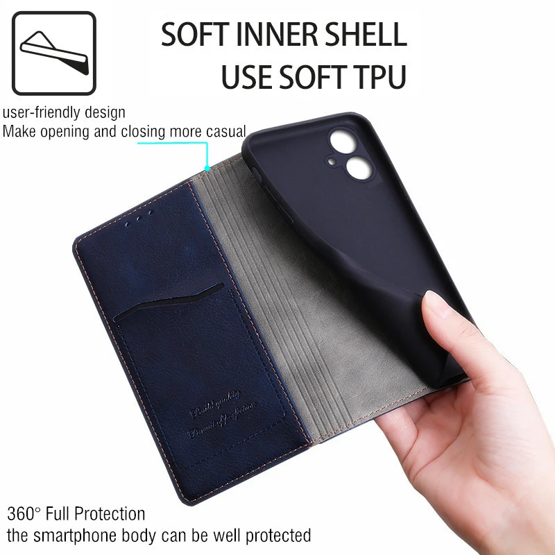 Phone Fundas For Samsung Galaxy A06 Case Etui Samsung A06 Cover Book Leather Coque Galaxy A06 A 06 SamsungA06 Wallet Shell 4G 5G