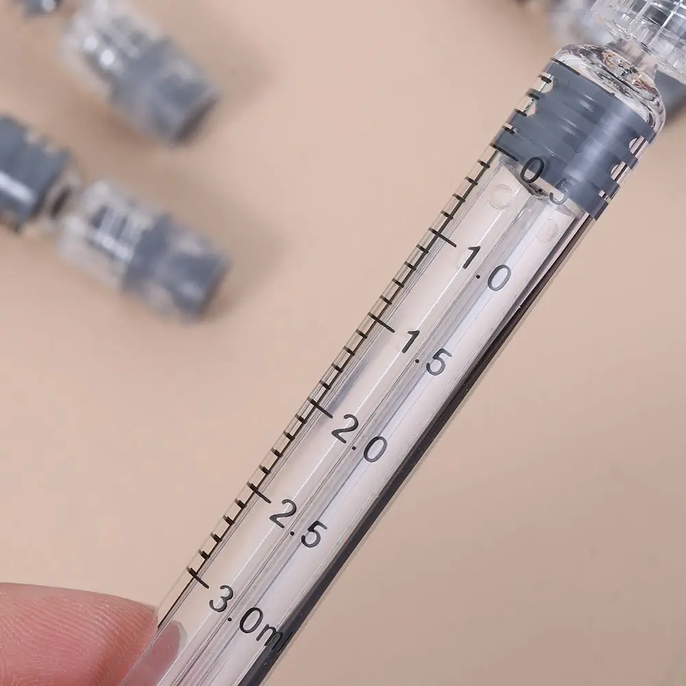 1ML /3ML /5ML Luer Lock Syringe For Refill Cosmetic Oil Industrial Dispensing Reusable Heat-resistant Glass Liquid Dispenser