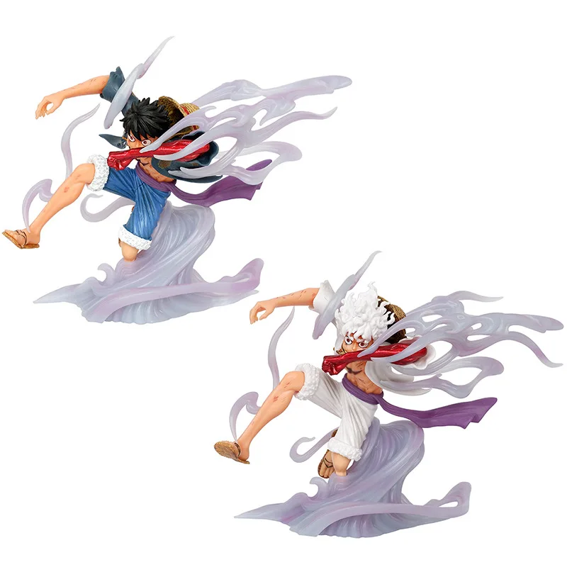 

Anime One Piece Ghost Island 5th Gear Nika Luffy Blowing Air Luffy 2nd Gear Awakening Handheld Model Ornament
