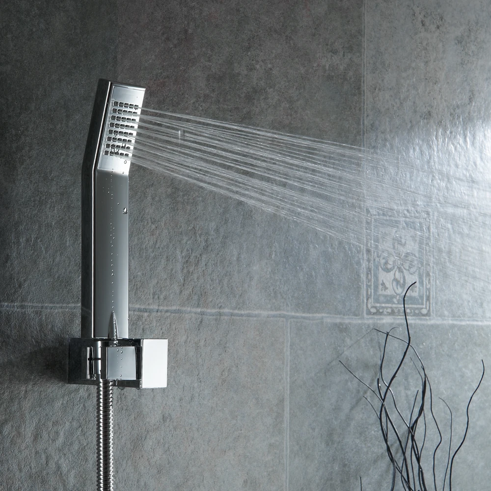 BAKALA Luxury 8-10-12-16 inch Stainless Steel Bathroom rain  shower faucets head shower set with hand shower shower kit