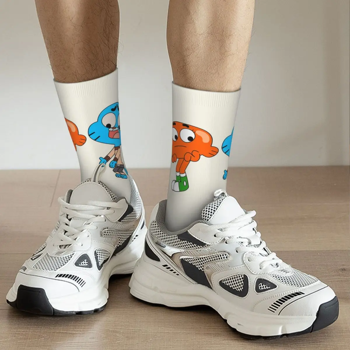 Gumball en Darwin, wat de wat sokken Harajuku superzachte kousen het hele seizoen lange sokken accessoires voor unisex geschenken
