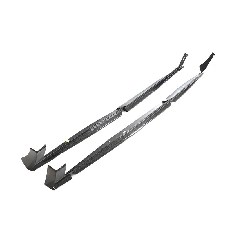 Koolstofvezel Auto Side Rokken Extensions voor Audi RS Q8 RSQ8 Base Sport 4-Deur 2020-2023 Racing Side rok Schort Lippen Body Kit - afbeelding 2