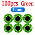 100pcs Green 12mm