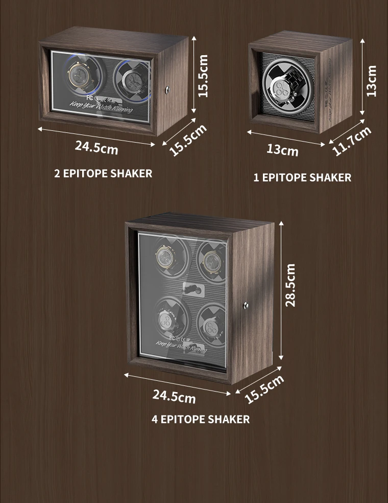 IBBETON Luxus-Uhrenbeweger aus Holz, High-End, 2 4, 6 Fächer, automatische Uhrenbox mit Mabuchi-Stummschaltungsmotor, Uhrenschrank, Uhrenaufbewahrung – Detail 24