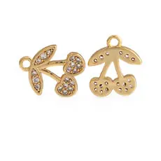 18K Gold Color Brass and Zircon Charms Pendants Jewelry Making Supplies Diy Necklaces Earrings Bracelets Findings Accessories