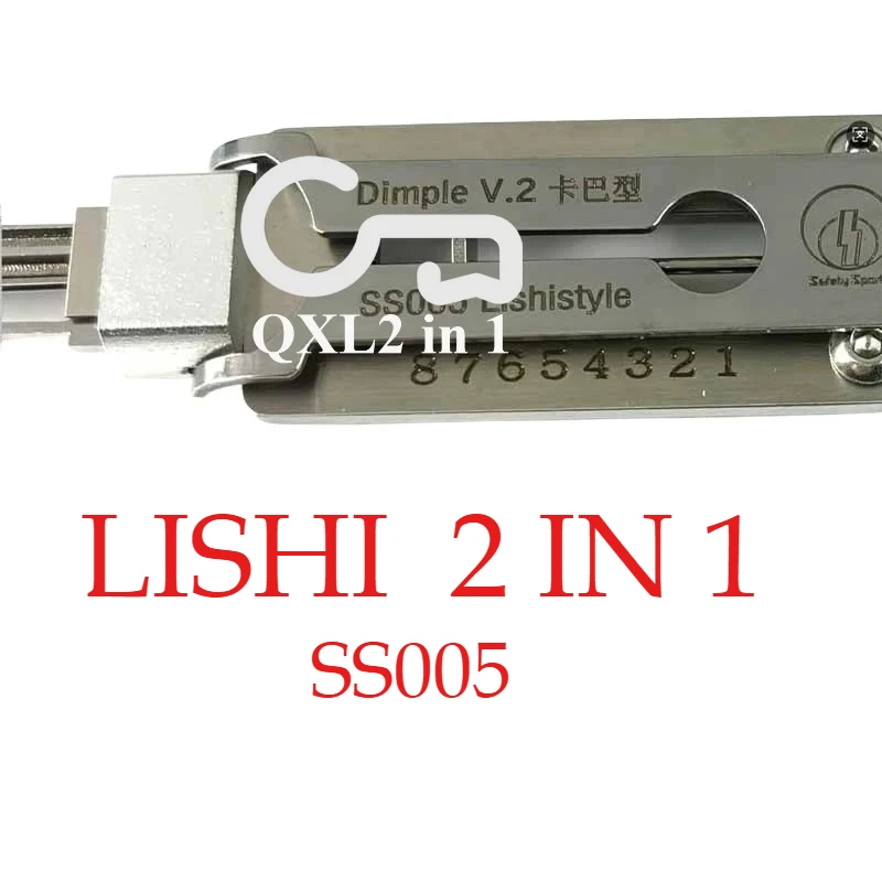 1 Uds cerrajero LiShi 2 en 1 SS005 hoyuelos tipo KABA cerradura 2 en 1 casa Civil herramientas Ganzua llave maestra herramienta Lishi juego completo