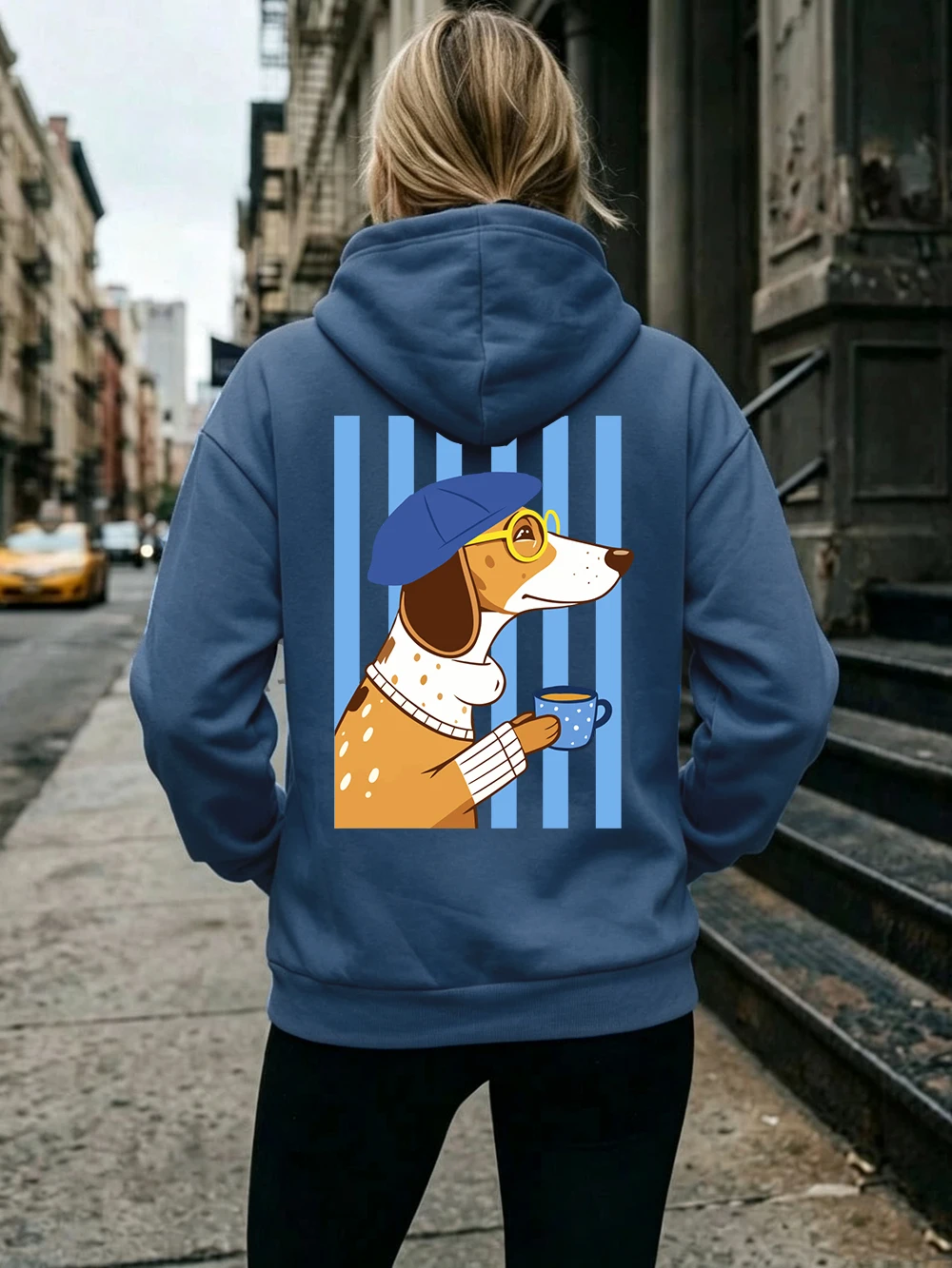 Dachshund-Hundemotiv Hoodies Damen Lässige Lose Pullover mit Taschen Sportliche Jogging-Sweatshirts Winter Fleece Warme Damenkleidung – Detail 20