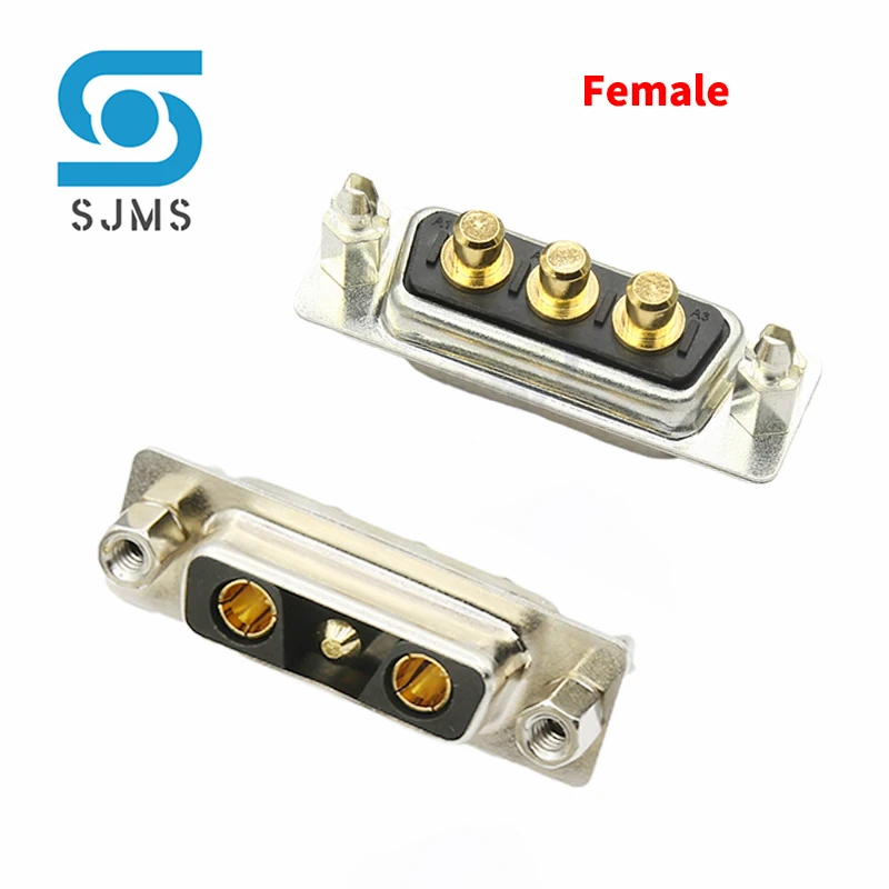 1PCS DP3 3V3 30A Male Female High Current Connector Harpoon Type D-SUB Adapter PCB Solder Type 3Pin Plug Jack High Power