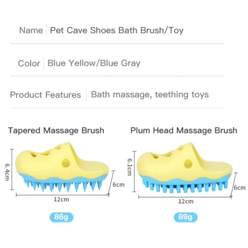 3 في 1 مشط للكلاب الحيوانات الأليفة النعال المطاطية دش تدليك القط فرشاة مزيل الشعر تنظيف تدليك الجمال فرشاة للكلاب جرو لوازم