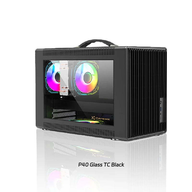 Power Train X-GAMERX P40 Mesh PC Case Compact MATX ITX U3 Desktop Chassis Portable Mini Computer Case Gabinetes Gamers