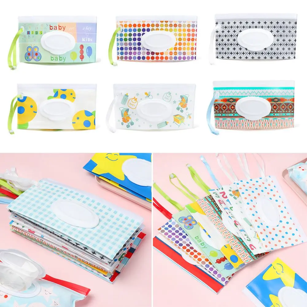 Outdoor Handige Snap-Strap Flip Cover Draagtas Baby Product Cosmetisch Zakje Tissue Box Kinderwagen Accessoires Natte Doekjes Tas