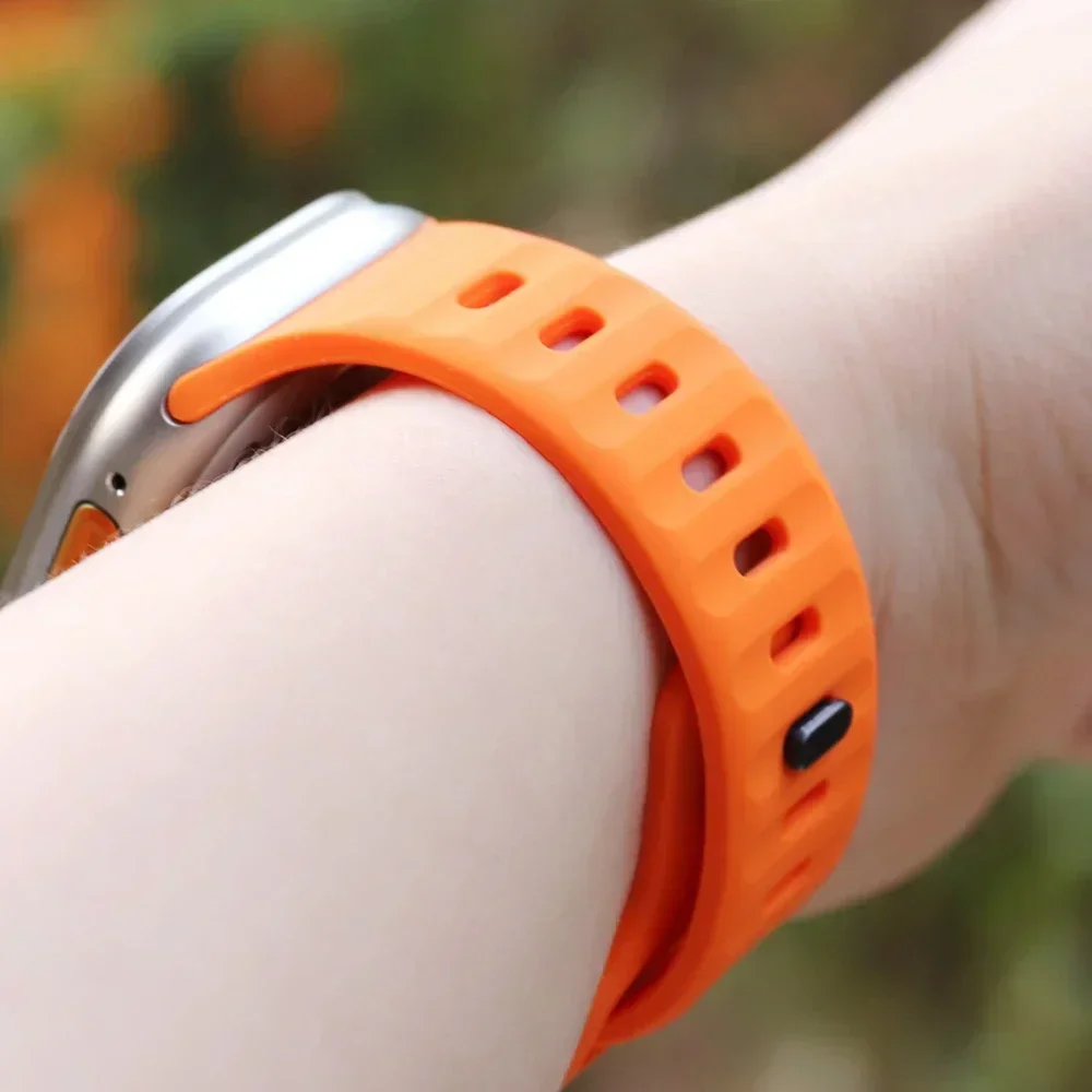 Cinturino sportivo in silicone per Apple Watch ultra 2 Band 49mm 40mm 41mm 42mm 46mm 44mm 45mm Cinturino in gomma Correa iwatch serie 10 9 8 7