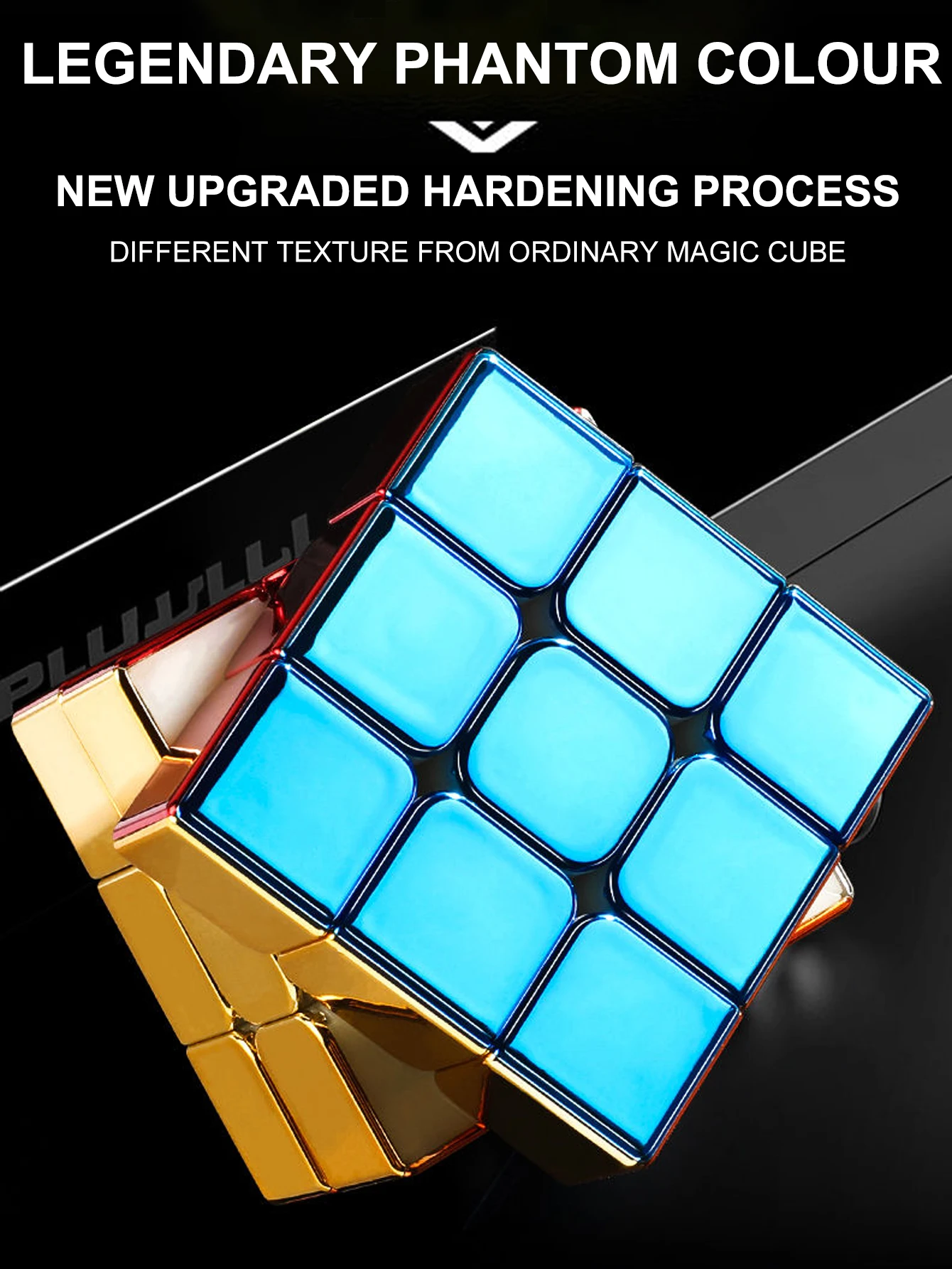 SENGSO Speed Cube 2x2x2,3x3x3, Pyramide Phantomfarbe, Aufkleberloser Zauberwürfel, professioneller Wettkampfwürfel, Lernspielzeug für Kinder – Detail 3