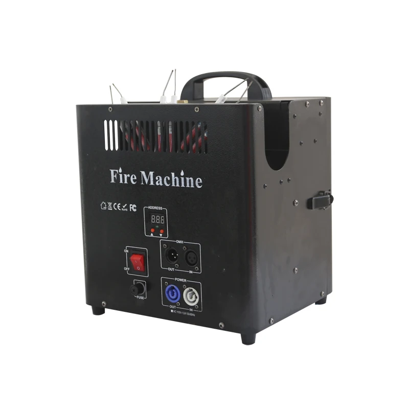 Sunart 3 Heads Fire Machine For Stage Effect DJ Disco Parties Night Clubs Bars DMX Flame Jet Fixture