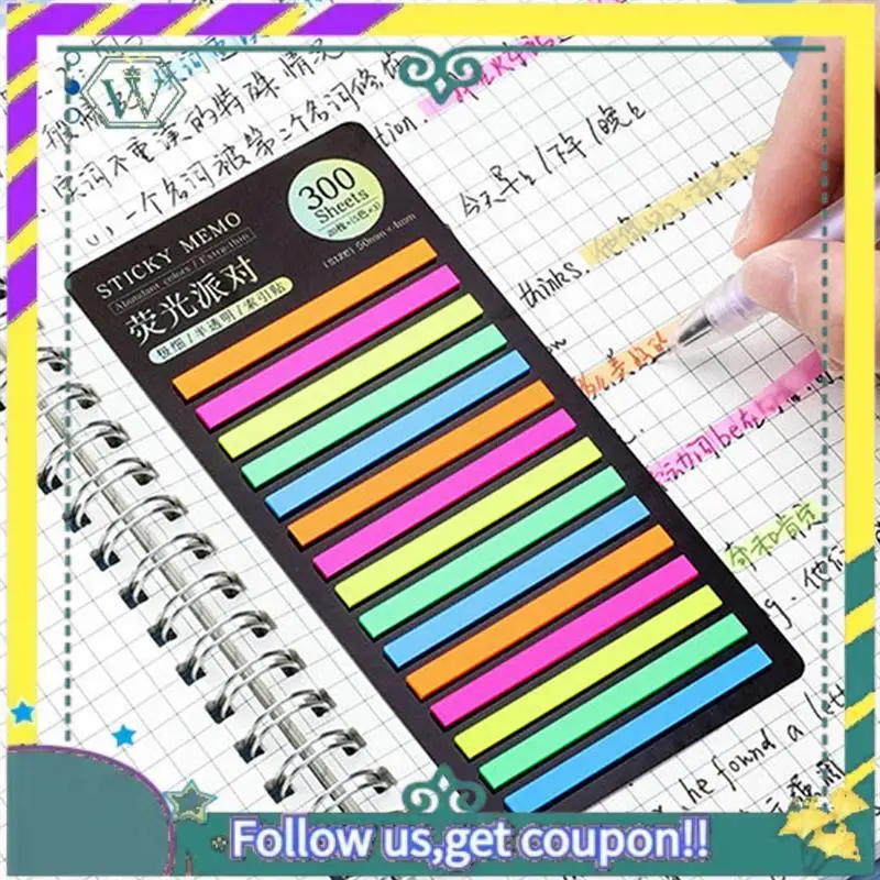 

НОВЫЙ прозрачный блокнот с радужным указателем, липкие блокноты, бумажные наклейки, школьные принадлежности, каваи, канцелярские принадлежности, подарок, прочный