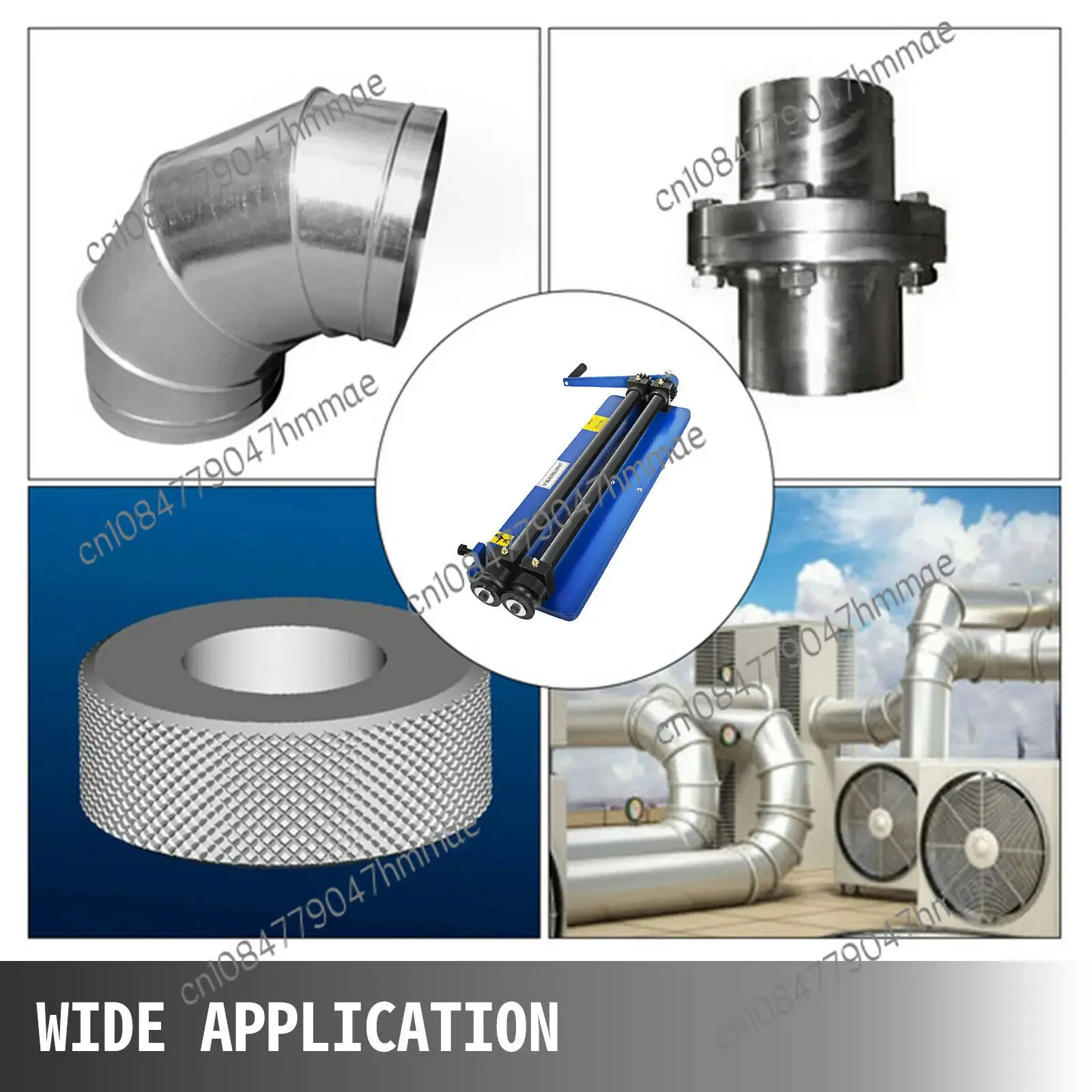 Roller Bending Machine 18 Inch  Sheet Metal Bead Roller with 6 Sets Dies for Producing Strengthening Ribs Throat Depth 45.72 Cm
