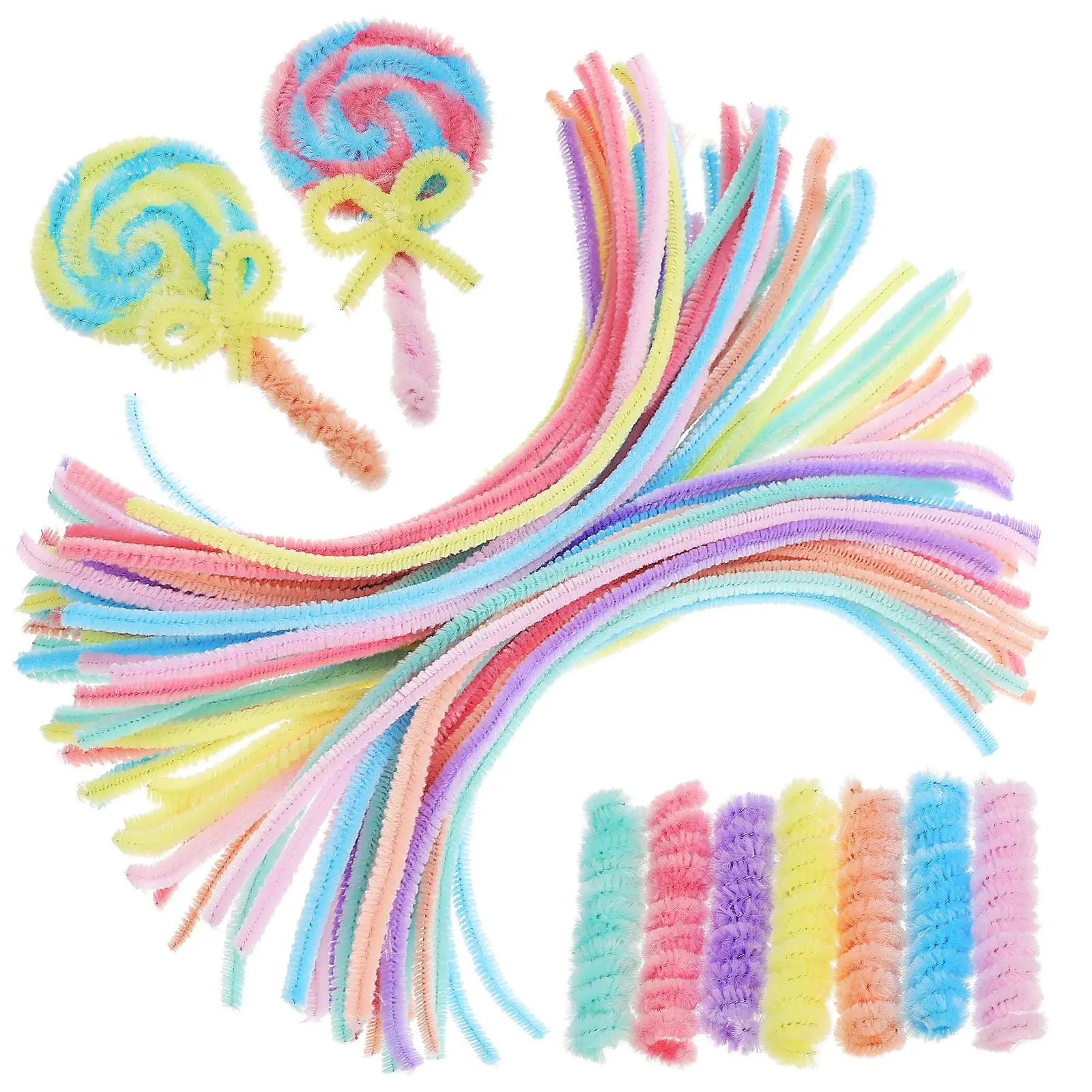 200 Pcs Pipe Cleaners Craft Twisting Sticks Craft Stems Chenille Stems For Craft Diy Projects Decorations Woolen Twist Stick