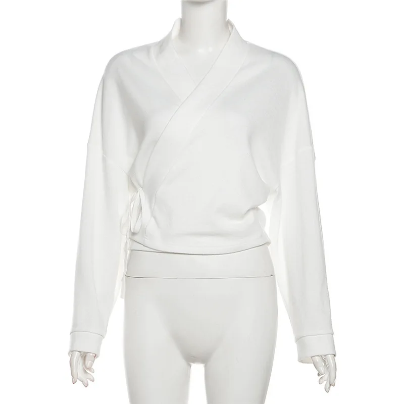 

2023 Winter Fashion Trend Women's New Long Sleeved V-Neck Solid Color Slim Fit Versatile Top
