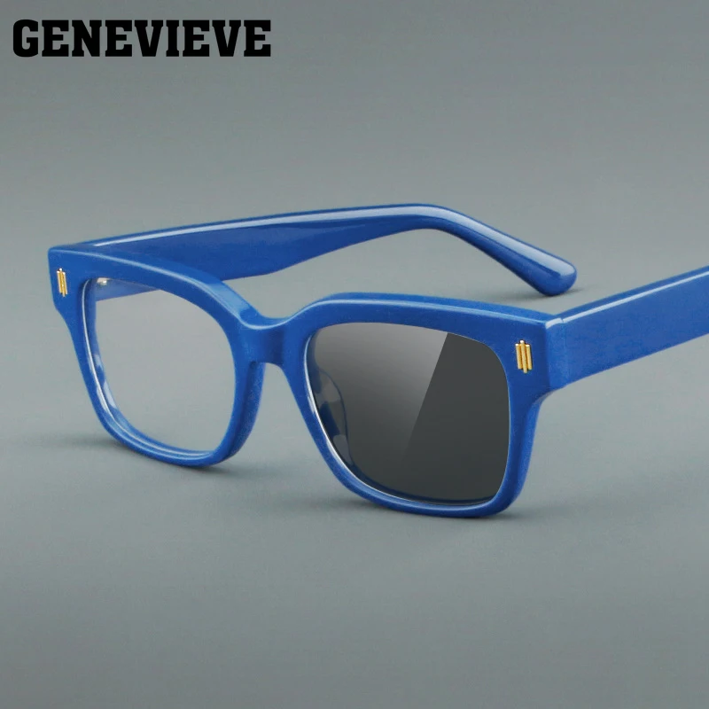 

Очки для чтения GENEVIEVE в ретро-стиле с геометрическим квадратным дизайном, защитой от синего света, фотохромные, с возможностью индивидуальной коррекции зрения