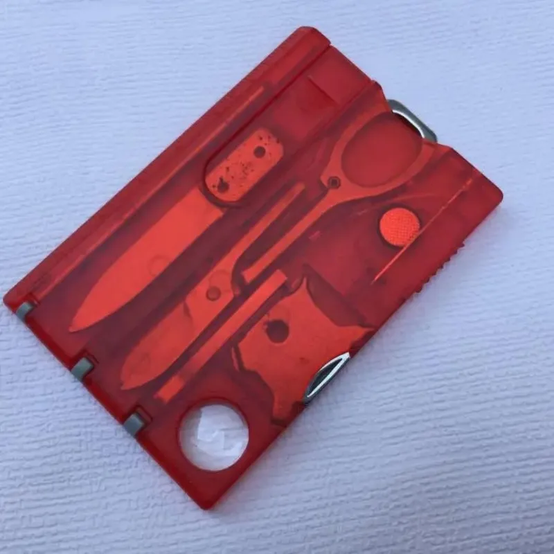 10 In 1 Pocket Credit Card Portable Multi Tools Outdoor Survival Camping Equipment 1 Box Portable Hiking Card Tools Gear