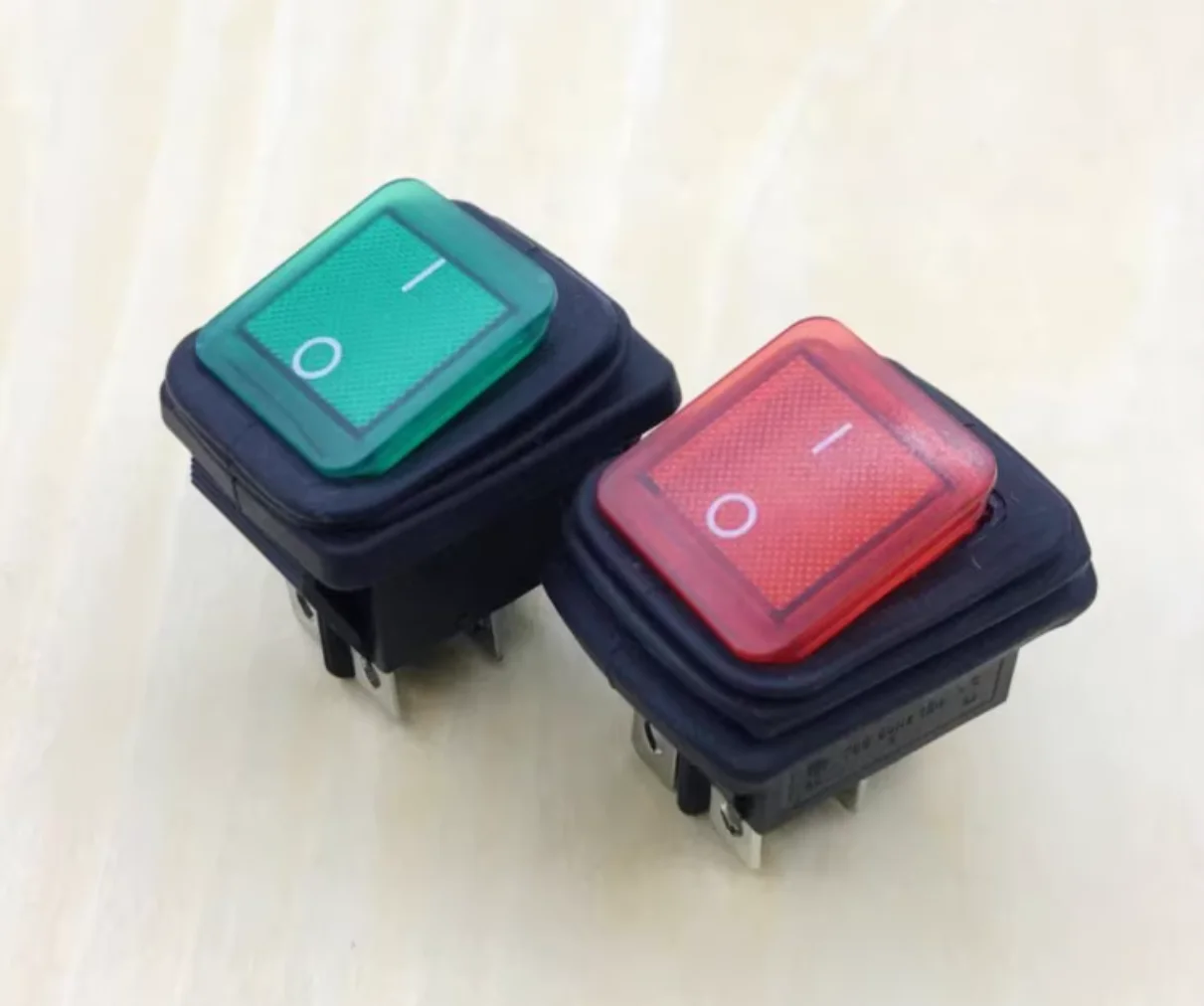 Ship type KCD button switch 4 feet 2 gears waterproof Rocker Power button switch Silver contact 16A 250V NO.C3037