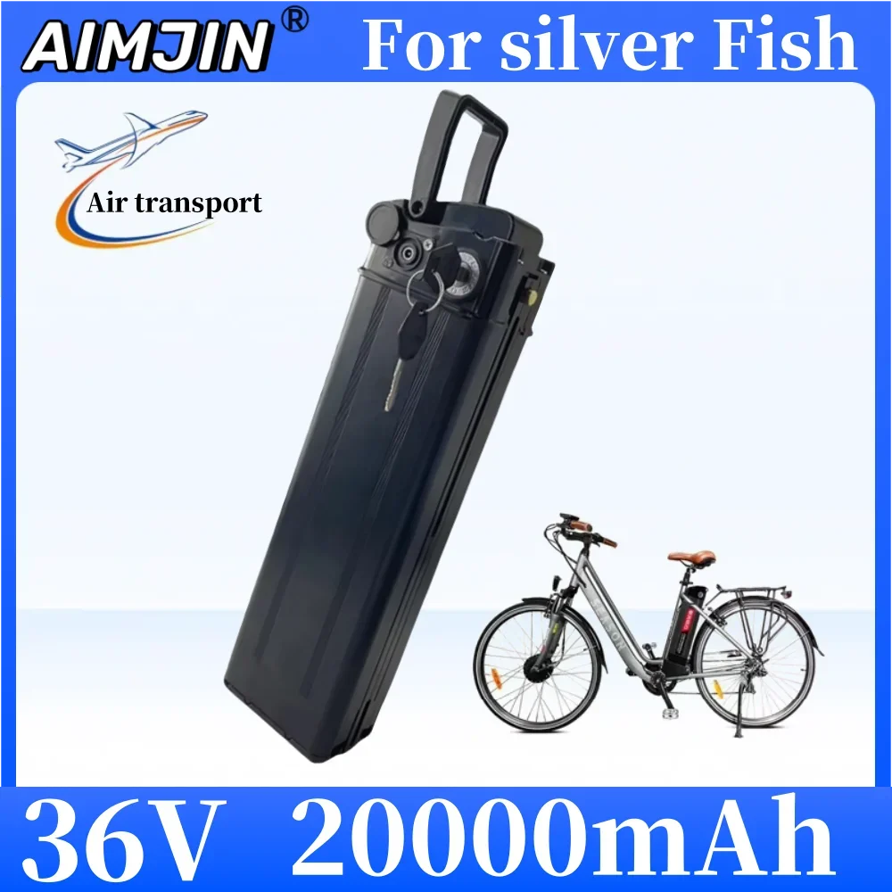 

NEW 36V 20AH Lithium Silver Fish Batterie For 350W 500W 750W 1000W Li-ion Battery Pack