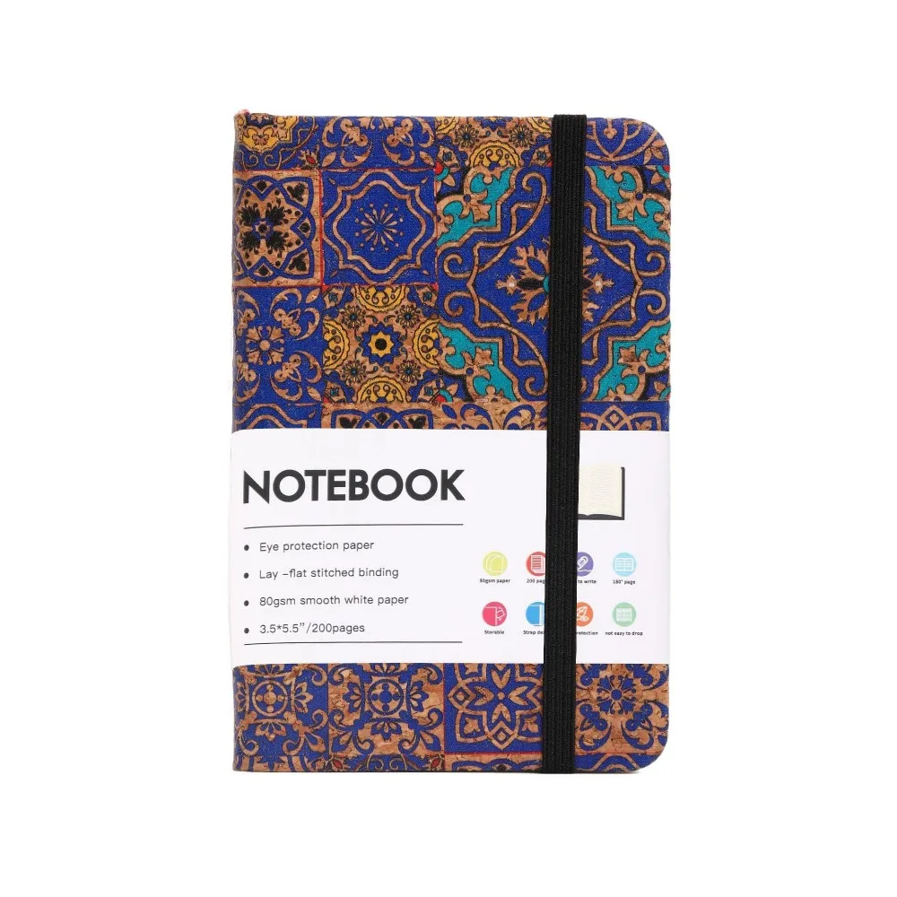 

PU Leather Cover A6 Notebook 200 Pages Printed Pattern Student Notepads Wear-resistant Waterproof Diary Book Gift for Friends