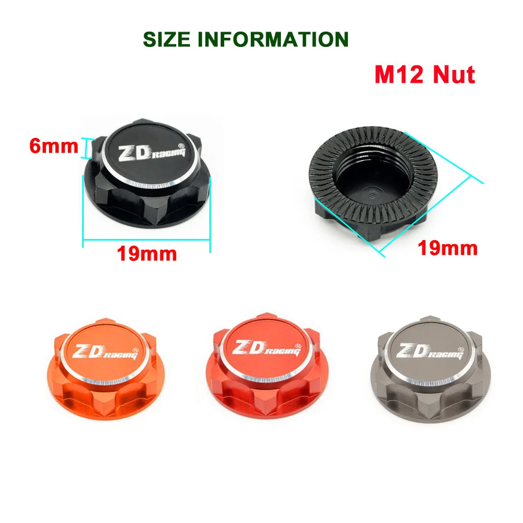 4Pcs 1/8 RC Car Metal 17mm Hex Tire Wheel Nuts Dustproof Anti-Skid Nut For 1/7 1/8 RC Car Parts 8556