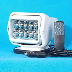7 Inch 50W Led Search Light White with Reflector Cup 360 Degree Rotating Remote Control Spot Driving Lamp Hunting Boat Lighting