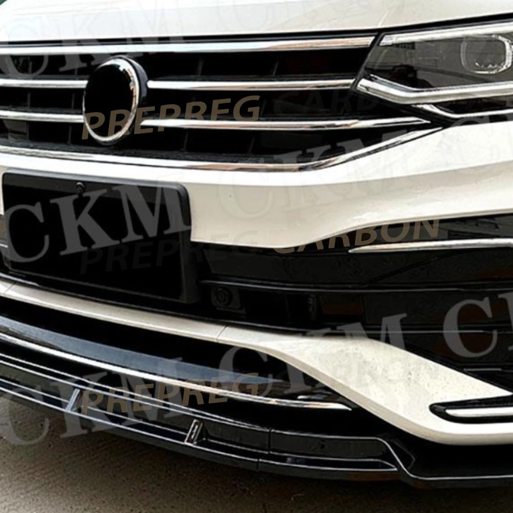 

Комплект из 3-х передних сплиттеров (губа/диффузор) для Volkswagen Tiguan R-Line 2021+ из ABS-пластика, для стайлинга автомобиля