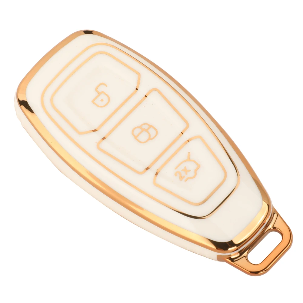 JYQ NEW TPU Car Remote Key Shell Case Cover For Ford Focus 3 4 ST Mondeo MK3 MK4 Fiesta Fusion Kuga 2013 2014 2015 2017 2018