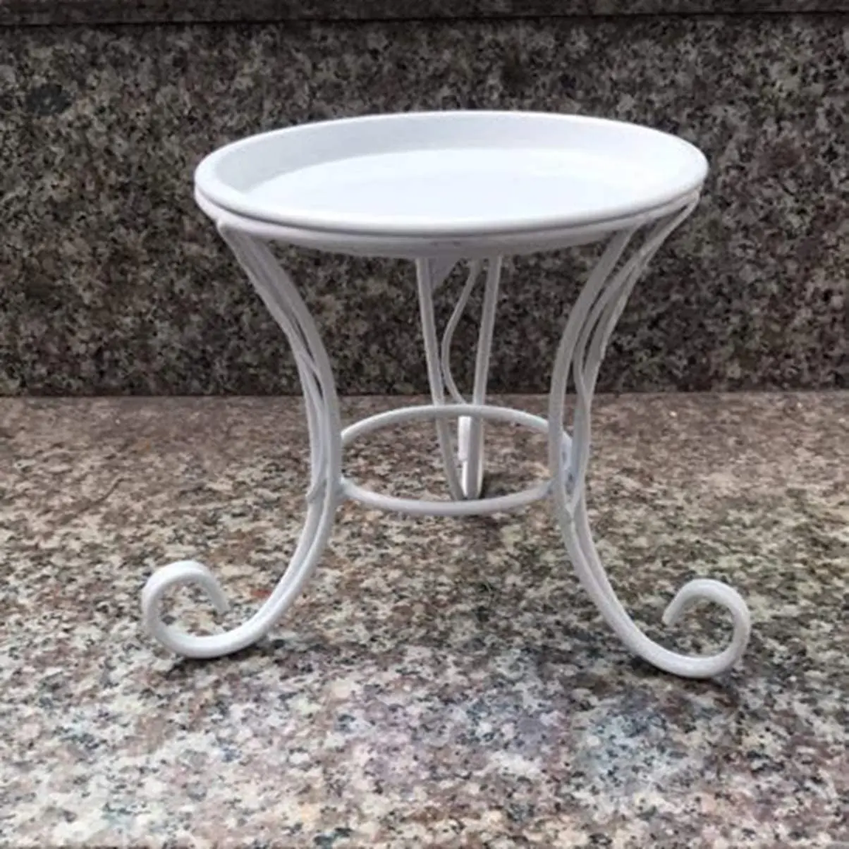 Flower Stool Metal Flower Stand,European Style Stool Balcony Floor Garden Flower Pot Planter Holder Decor Plant Shelve-B51B
